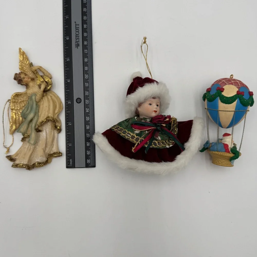 Vintage Christmas Ornaments Holiday Mixed Lot of 9 w/ Hallmark & Noma Tree Decor